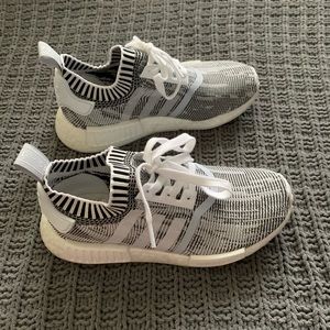NMD adidas sock sneaker black and white